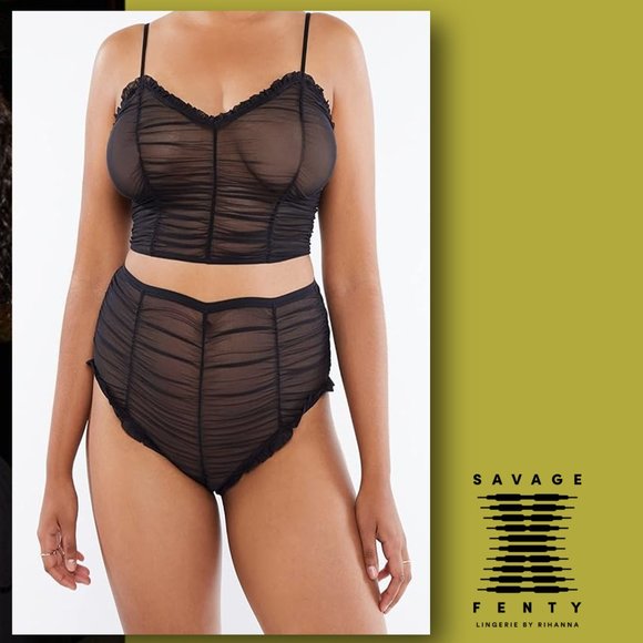 SAVAGE X FENTY Gathered Mesh Booty Short NEW WITH TAG! - Picture 3 of 11